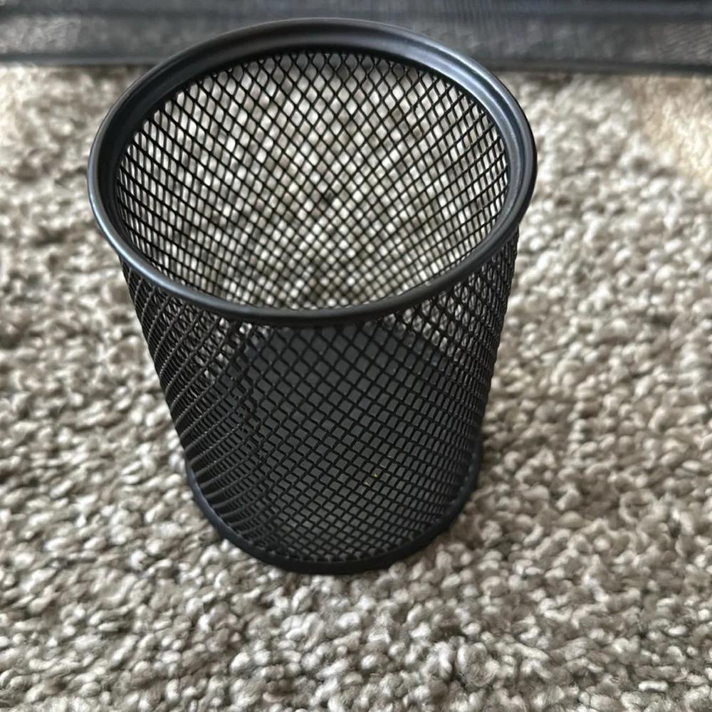 3-Piece Heavy Duty Black Mesh Desk Organizer set.